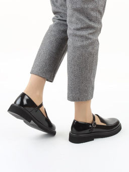 06-DLG05-2 BLACK Туфли женские (натуральная кожа)