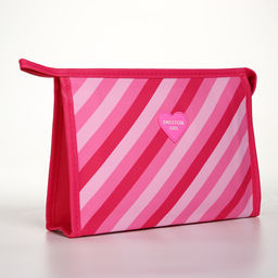 Косметичка на молнии, треугольная, с рисунком Sweetcol girl, малиновая