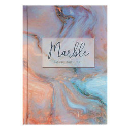 Цена за 2 шт. Блокнот А6, 40 листов в клетку Marble, твёрдая обложка, глянцевая ламинация, блок офсет