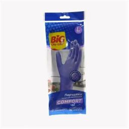 BIG CITY перчатки латексные Суперчувствительные фиолетовые р-L