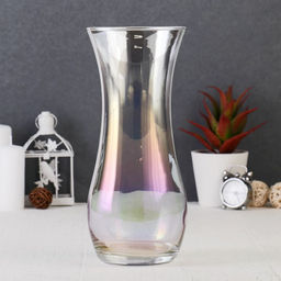 Ваза Радуга, h=25.5, d=10.5 см, стекло, прозрачная