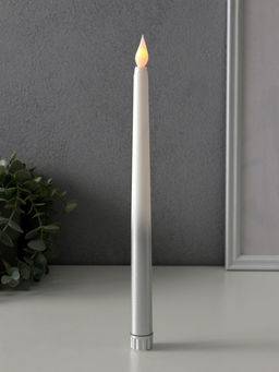 Набор светодиодных свечей, ночники LED «Нежность», 2 шт., 2×ААА, серебро, 2×2×27.5 см