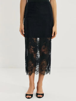 Кружевная юбка миди / Zarina