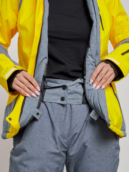 Горнолыжная куртка женская зимняя желтого цвета 2316J - Chunmai фото 7