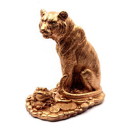 Тигр и жаба на монетах символизирует мощную защиту процветающего семейства 18-16см ХРУПКОЕ