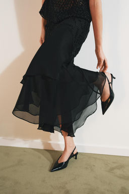 BEADED RUFFLE MIDI SKIRT - Zara фото 5