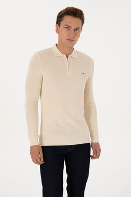 Erkek Krem Basic Kazak - U.s. polo assn фото 3