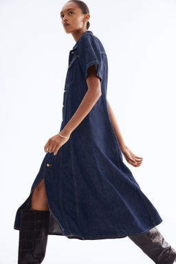 Vestido camisero en denim - H&m фото 3