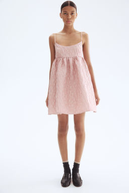 Vestido en tejido jacquard con tirantes espagueti - H&m фото 6