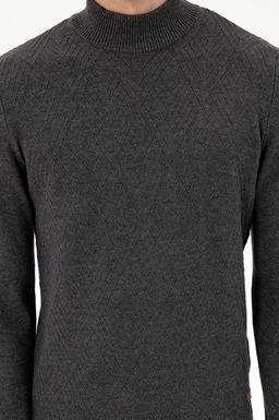 Мужской свитер антрацитового меланжа Неожиданная скидка в корзине - U.s. polo assn фото 6