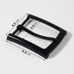 Цена за 2 шт. Пряжка для ремня, 5.3×4.5 см, 35 мм, цвет чёрный