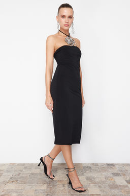 Siyah Astarl? Parlak Tas Aksesuarl? Orme S?k Abiye Elbise TPRSS24EL00198 - Trendyolmilla фото 2