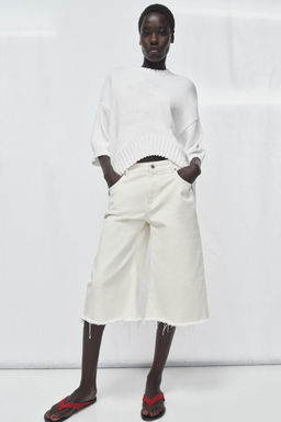 KNIT SHORT SLEEVE JUMPER WITH ASYMMETRIC HEM - Zara фото 7