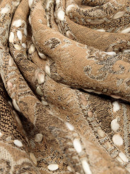 Палантин с вышивкой (шерсть вареная) в ассортименте № Тк906/72 - Ганг фото 3