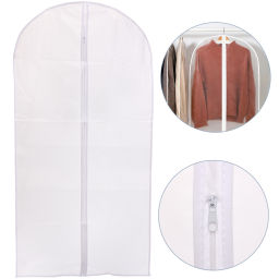 Цена за 3 шт. Чехол для одежды "ИДЕЯДОМА", цвет белый / прозрачный, 60*120см (пакет)