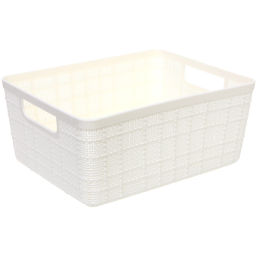 Корзина - органайзер для хранения "СТЭНТ", цвет белый, 24*18.5*10.2см