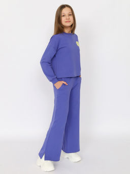 CRB wear/CSJG 90242-44-394 Комплект для девочки (джемпер, брюки),фиолетовый/Ex.Cherubino  фото 4