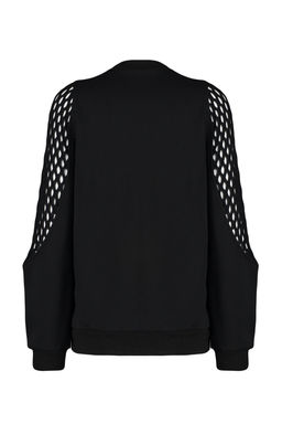 TRENDYOLMILLA Siyah File Detayl? Kal?n Ici Polarl? Regular/Normal Kal?p Orme Sweatshirt TWOAW24SW00134 фото 8