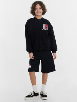 Шорты для мальчиков черные с принтом - Mark formelle фото 3