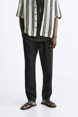 PLEATED LINEN TROUSERS - Zara фото 10