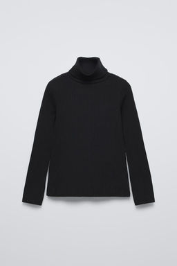 TURTLENECK RIBBED SWEATER