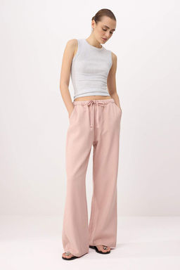 Ac?k Pembe Yuksek Bel Wideleg Tencel Kar?s?ml? Jeans TWOSS26JE00209