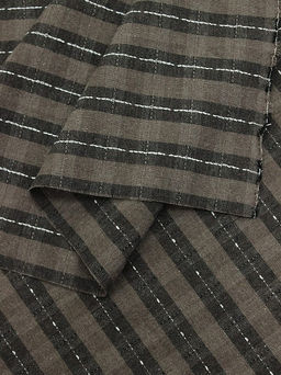 Пестрядь Клетка - строчка цв.т.коричневый/кофейный, ш.1.45м, хлопок-95%, п/э-5%, 130гр/м.кв - Купава фото 5