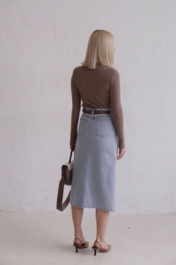 11606 Юбка из денима голубая - Martichelli фото 7