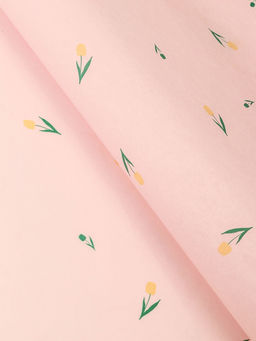 Цена за 10 шт. Бумага упаковочная тишью, Цветы, розовый, 50 см ? 70 см 17 грамм