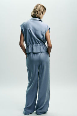 SOFT-TOUCH WIDE-LEG TROUSERS - Zara фото 4