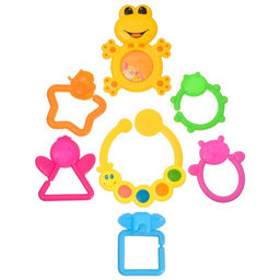 Погремушки «Лягушка и гусеничка - цепочка», от 3 мес., набор 2 шт., Крошка Я