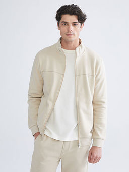 Dik Yaka Uzun Kollu Erkek Fermuarl? Sweatshirt
