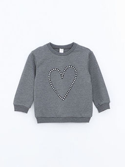 Bisiklet Yaka K?z ?ocuk Sweatshirt