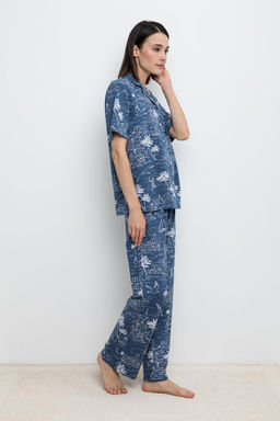 Брюки Very Neat Е 40042 меланж джинсовый  фото 3