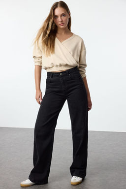 Tas Regular/Normal Kal?p Kapusonlu Esnek Orme Sweatshirt TWOAW25SW00167 - Trendyolmilla фото 2