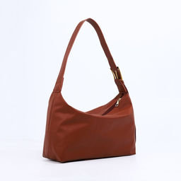 Сумка женская багет на молнии, 32×14×22 см, коричневая