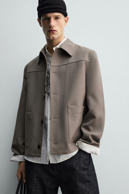 RELAXED FIT OVERSHIRT WITH POCKETS - Zara фото 6
