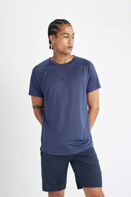 DeFactoFit Облегающая футболка с круглым вырезом и принтом в стиле спортсмен с короткими рукавами  фото 4