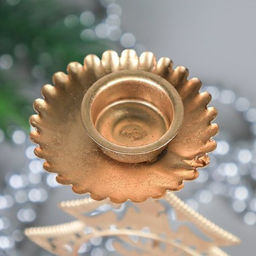 Подсвечник новогодний Елка 16 см / SF2023-145 /уп 240/ - ГалеонТрейд фото 2