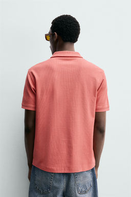 POLO REGULAR FIT ESTRUCTURA / Coral rojo - Zara фото 3