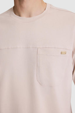 Erkek Ta_ Comfort Fit Bisiklet Yaka Ti__rt