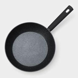 Сковорода Доляна Первый дом, d=28 см, h=8 см, кованый алюминий, индукция, чёрная фото 3