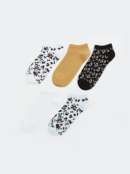 Desenli Kad?n Patik ?orap 5li