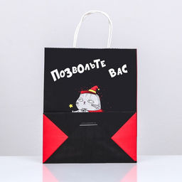 Цена за 10 шт. Пакет крафт с приколами С Днем рождения, 22 х 12 х 27 см - UPAK LAND фото 4