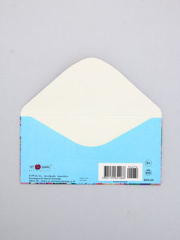 Цена за 10 шт. Конверт для денег Цветы, яркие на синем, 16,5 х 8 см