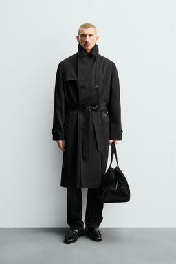 TRENCH WATER REPELLENT MANTECO® ORIGINS / Negro