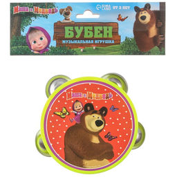 Музыкальная игрушка Бубен: Маша и Медведь фото 5