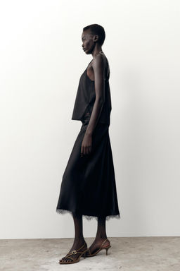 SATIN TOP WITH LACE - Zara фото 11