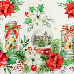 Скатерть новогодняя «Этель» Christmas red flowers 149×220 см с ГМВО, 100% хлопок, саржа 190 г/м²