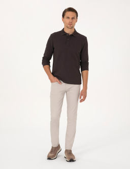 Koyu Kahverengi Slim Fit Sweatshirt - Pierre cardin фото 4